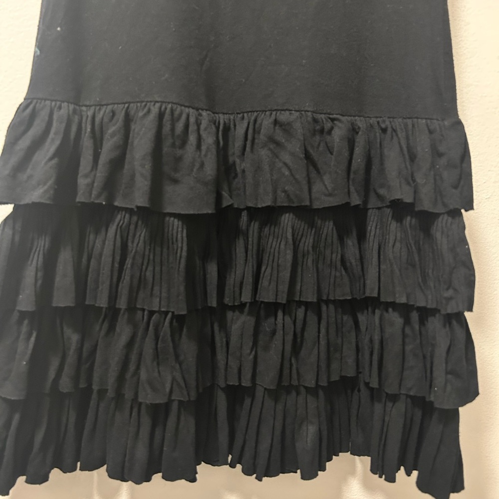 Design History Black Ruffled A-Line Dress
